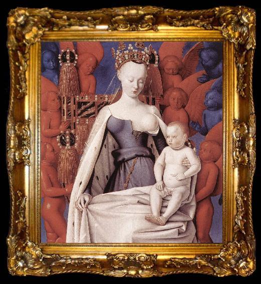 framed  FOUQUET, Jean Virgin and Child Surrounded by Angels dfg, ta009-2